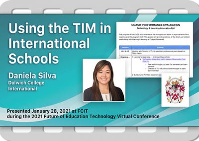 Using the TIM in International Schools
